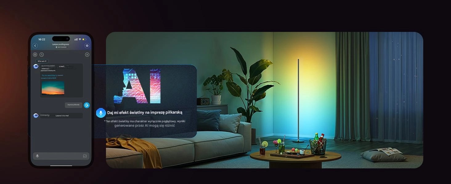 Pametna podna lampa GOVEE Floor Lamp Lite H8076 (RGBICW, 1000 lm, Wi-Fi)-7