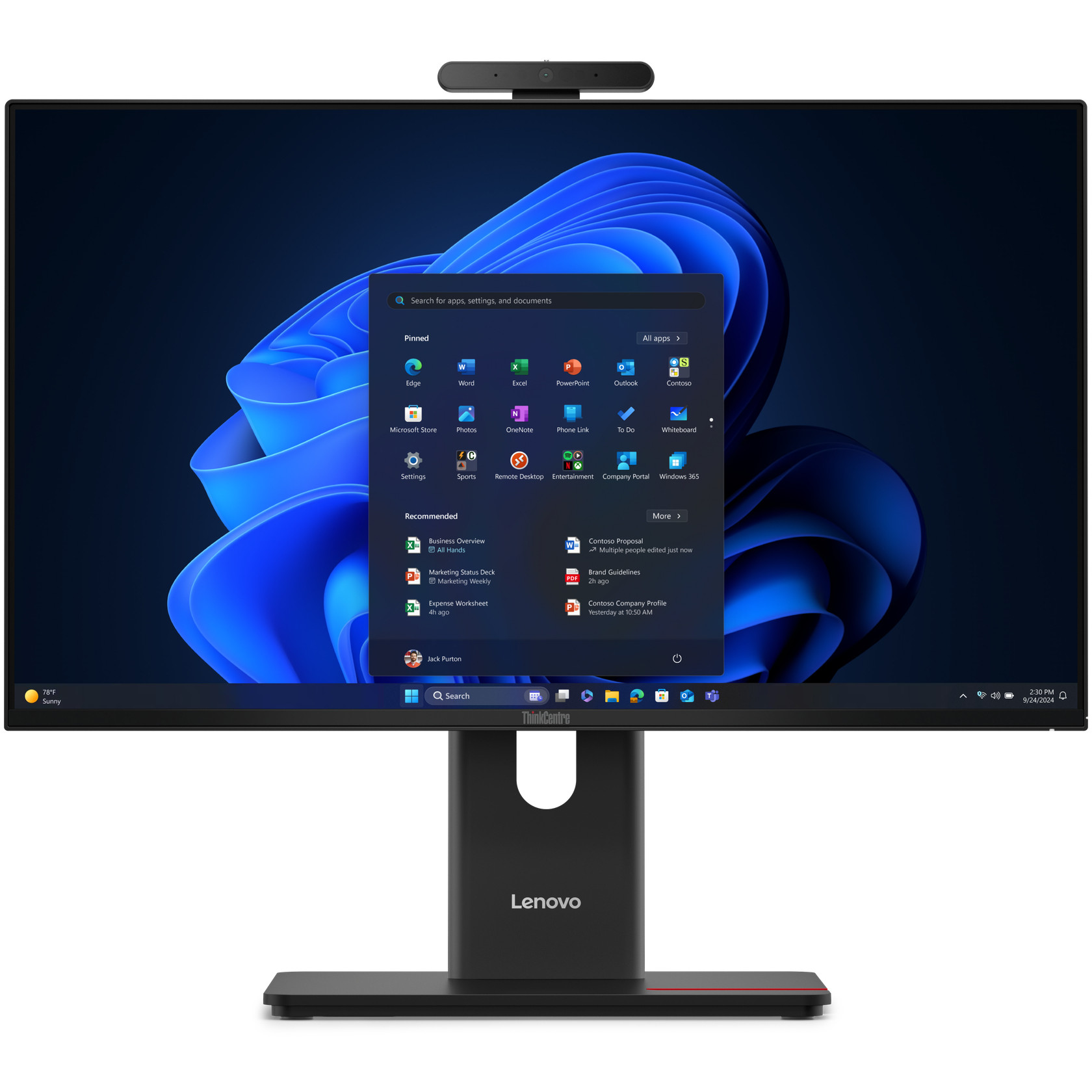 All-in-One PC LENOVO ThinkCentre M70a Gen 6 (23.8", 1920 x 1080, Intel Core Ultra 5 235T, 16 GB DDR5, 512 GB SSD, Windows 11 Pro, crna boja)-0
