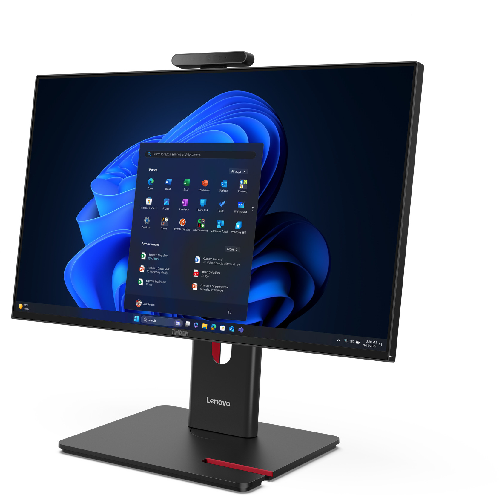 All-in-One PC LENOVO ThinkCentre M70a Gen 6 (23.8", 1920 x 1080, Intel Core Ultra 5 235T, 16 GB DDR5, 512 GB SSD, Windows 11 Pro, crna boja)-1