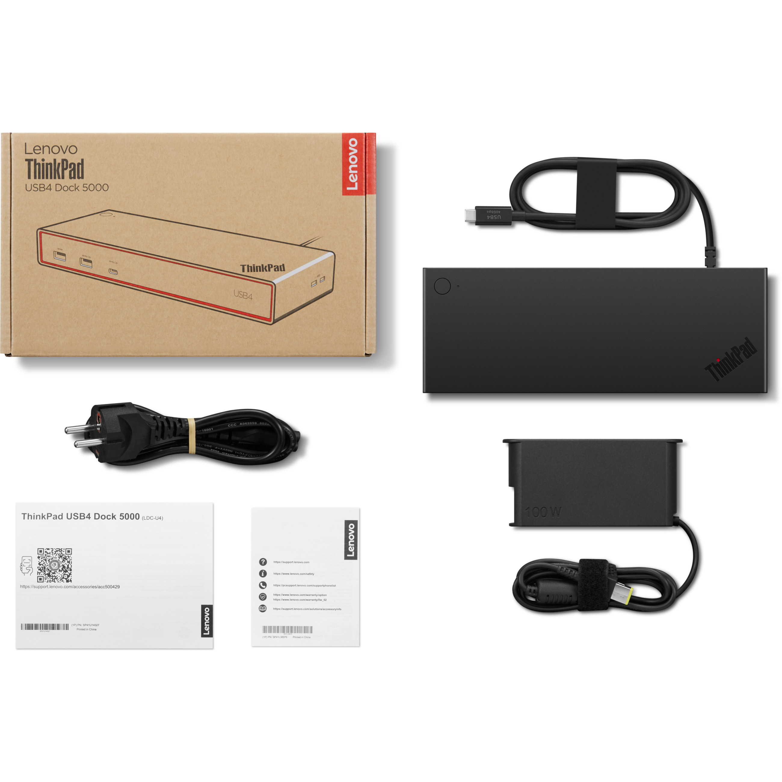 Docking stanica LENOVO ThinkPad USB4 Dock 5000 Wired Thunderbolt 4 crna boja-6