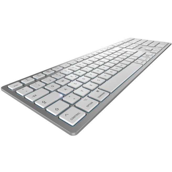 Tipkovnica CHERRY KW 9100 SLIM FOR MAC USB + Bluetooth QWERTZ njemačka srebrna – internacionalna non HR tipkovnica-2