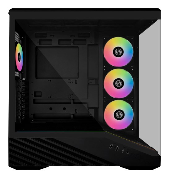 Kućište za računalo LIAN LI Vector V100 (Midi Tower, ATX, ARGB, Kaljeno staklo) Crno-2