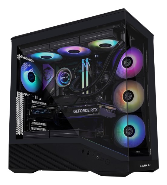 Kućište za računalo LIAN LI Vector V100 (Midi Tower, ATX, ARGB, Kaljeno staklo) Crno-5