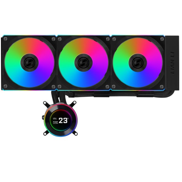 AIO vodeno hlađenje LIAN LI Galahad II LCD 360 (360mm, LCD zaslon, crno)-0