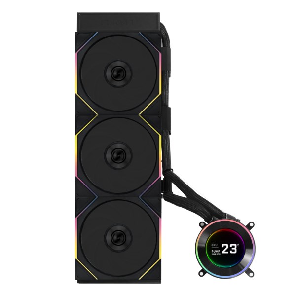 Vodeno hlađenje LIAN LI Galahad II LCD 360 TL (2.88" IPS ekran, 3x 120mm UNI FAN TL, Asetek 8th Gen pumpa) Crno