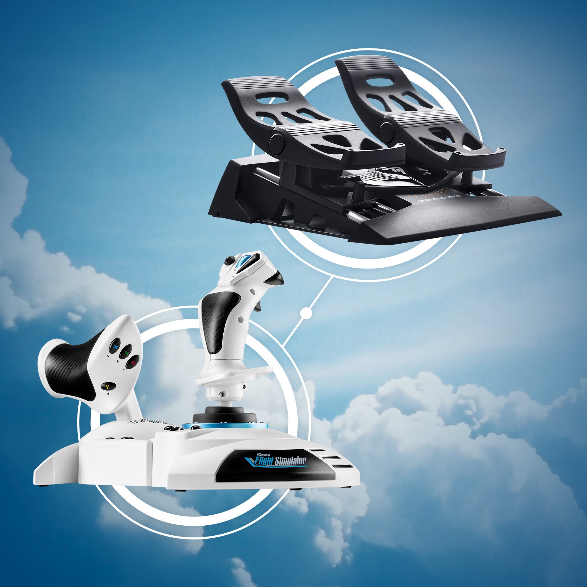 Joystick THRUSTMASTER T.Flight Hotas One Microsoft Flight Simulator Edition Black, White USB + engine control lever-3