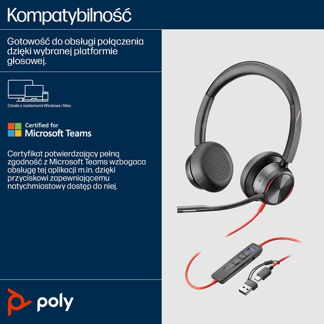 Slušalice HP Poly Blackwire 8225 (Stereo, USB-C, ANC, MS Teams Certified)-5