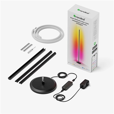 Pametna podna lampa NANOLEAF Essentials Matter (22W, 1700lm, RGBW, Wi-Fi, crna)