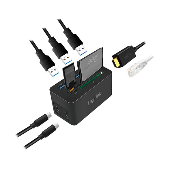 Docking stanica LOGILINK UA0370 (USB-C)-5