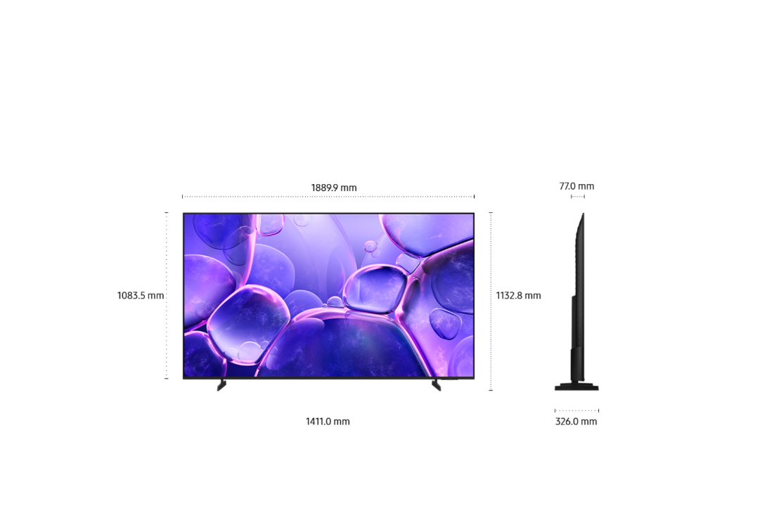 TV SAMSUNG UE85U8092FUXXH 85" (215 cm, 4K UHD, LED, Smart TV, HDR10+, DVB-T2/C/S2)-2