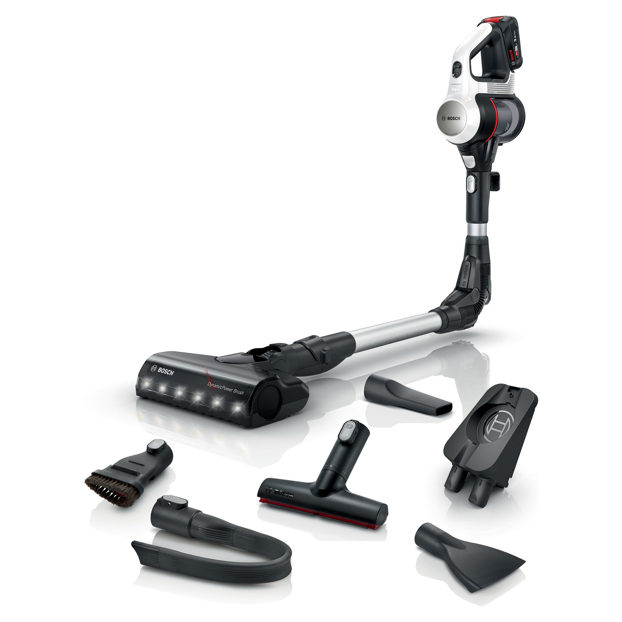 Usisavač BOSCH BSS711W stick vacuum/electric broom (0.3 L, bežični, crna, srebrna, bijela)-0