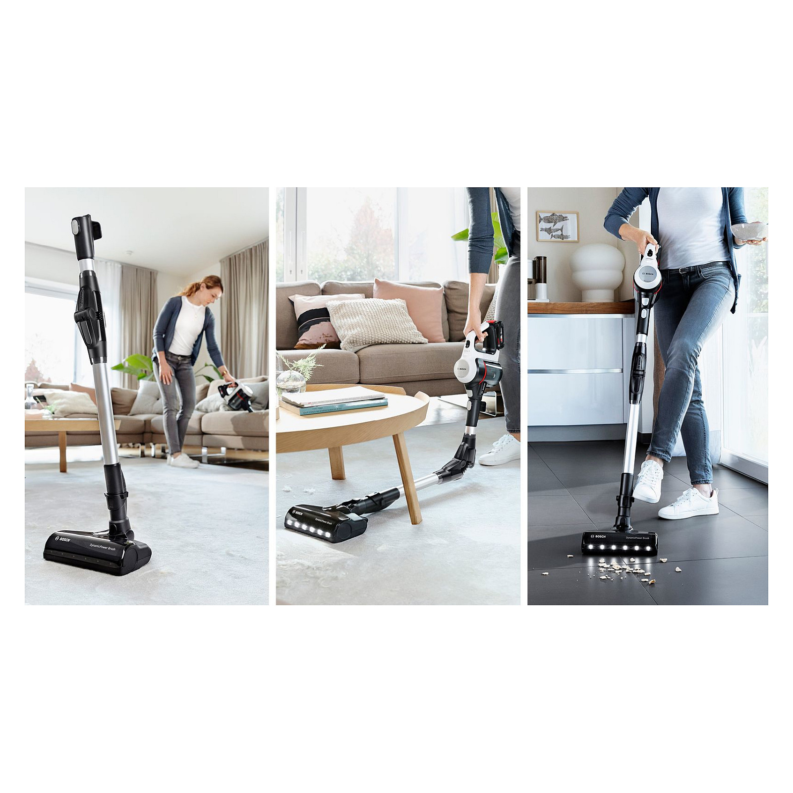 Usisavač BOSCH BSS711W stick vacuum/electric broom (0.3 L, bežični, crna, srebrna, bijela)-1