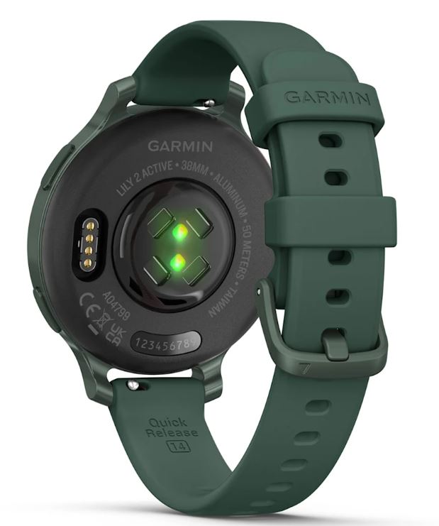 Pametni sat GARMIN Lily 2 Active Jasper Green 38mm, silikonski remen, 010-02891-02-4