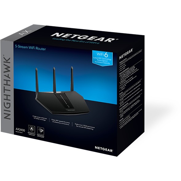 Router NETGEAR Nighthawk AX2400 WiFi 6 RAX30 (Gigabit Ethernet, Dual-band, crna boja)-1