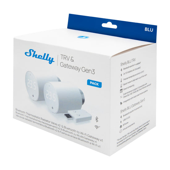 Inteligentna glava termostatska Shelly BLU TRV Gateway Gen3, 2 komada-4