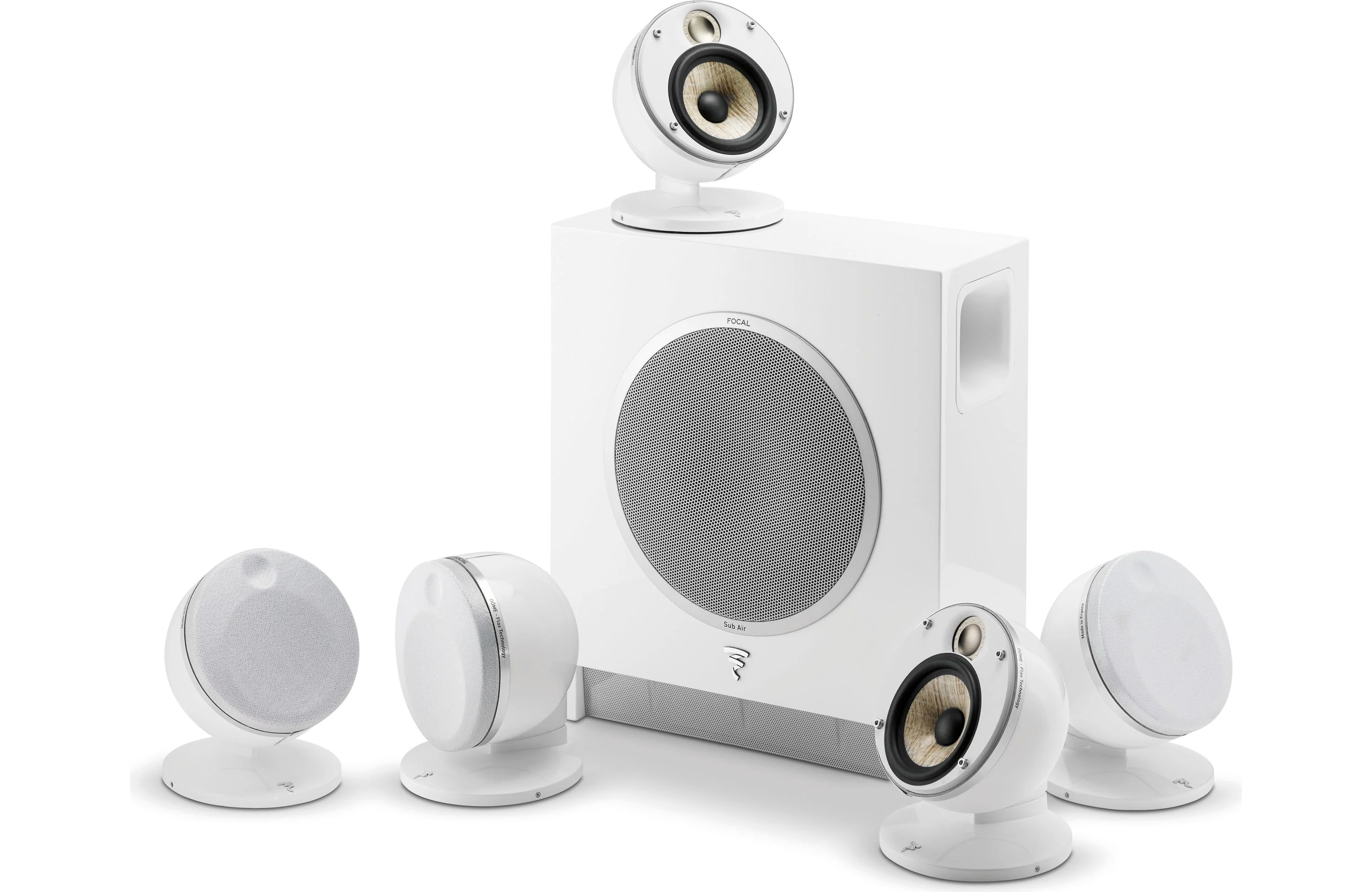 Set zvučnika FOCAL Dome Flax pack 5.1 +  Sub Air subwoofer white-1
