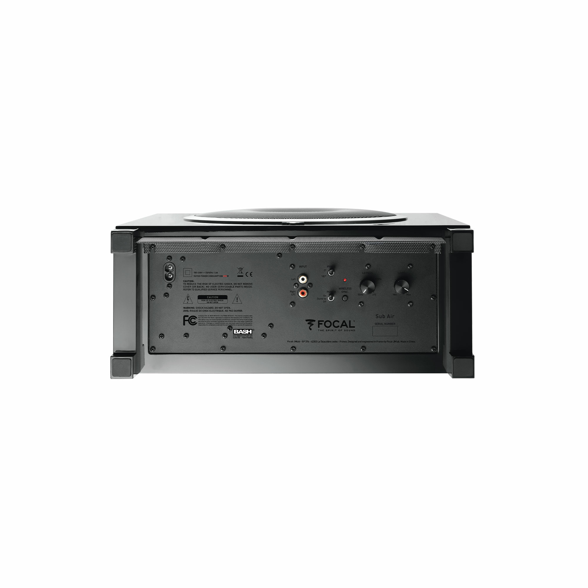 Subwoofer FOCAL Sub Air crni (bežični, plosnati bass-reflex, 8")-3