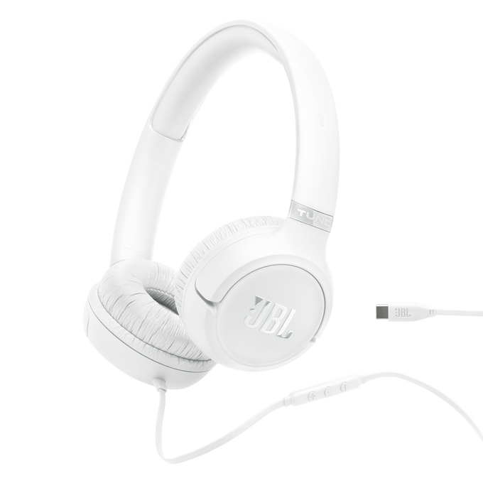 Slušalice JBL Tune 530C, bijele (žične, USB-C)