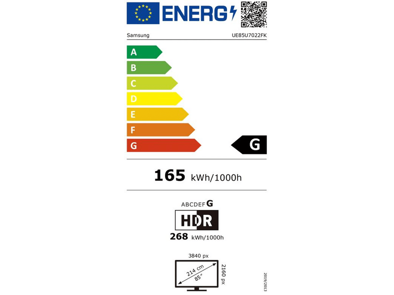 TV SAMSUNG UE85U7022FKXXH 85" (215 cm, 4K UHD, LED, Smart TV, HDR10+, DVB-T2C)-5