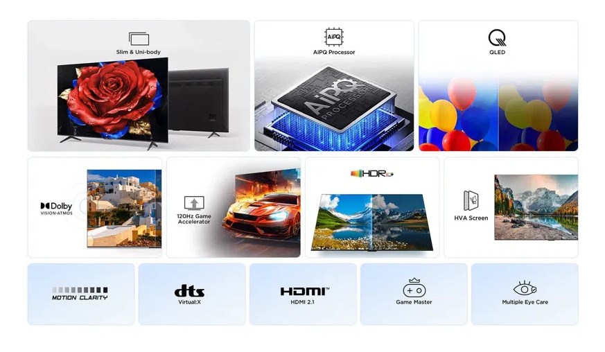 TV TCL T69C 65T69C 165.1 cm (65") 4K Ultra HD Smart TV Wi-Fi Metallic-6