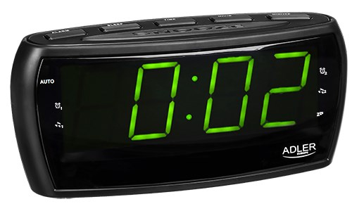 Adler AD 1121 radio Clock Analog & digital Black-0