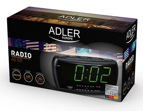 Adler AD 1121 radio Clock Analog & digital Black-2