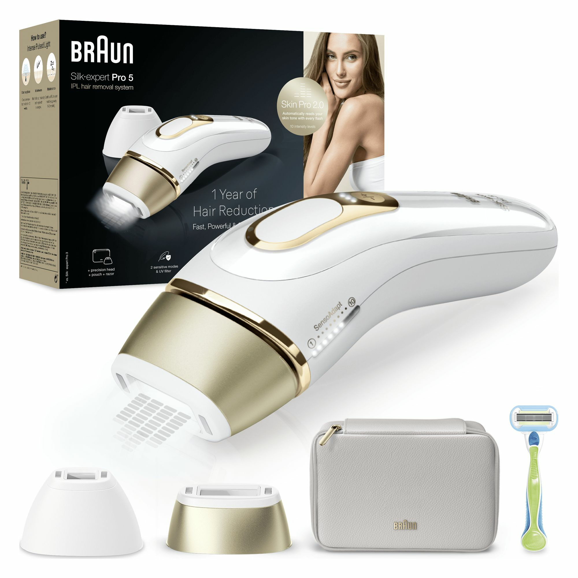 Uređaj za depilaciju BRAUN PL5152 Intense pulsed light IPL Gold, White