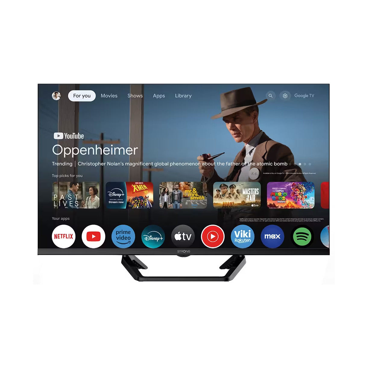 Televizor LED 32incha STRONG SRT32HG4723C, Google TV, HD, DVB-T2/C/S2, HDMI, WiFi, Bluetooth, RJ45, USB C, 12V