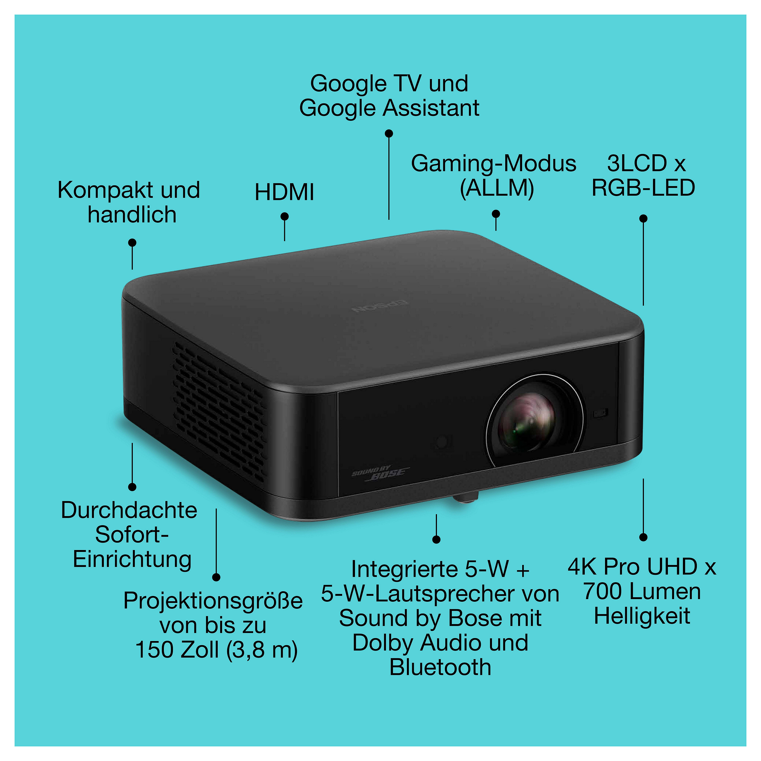 Projektor EPSON EF-62B 4K PRO-UHD 3LCD Metallic Black-2