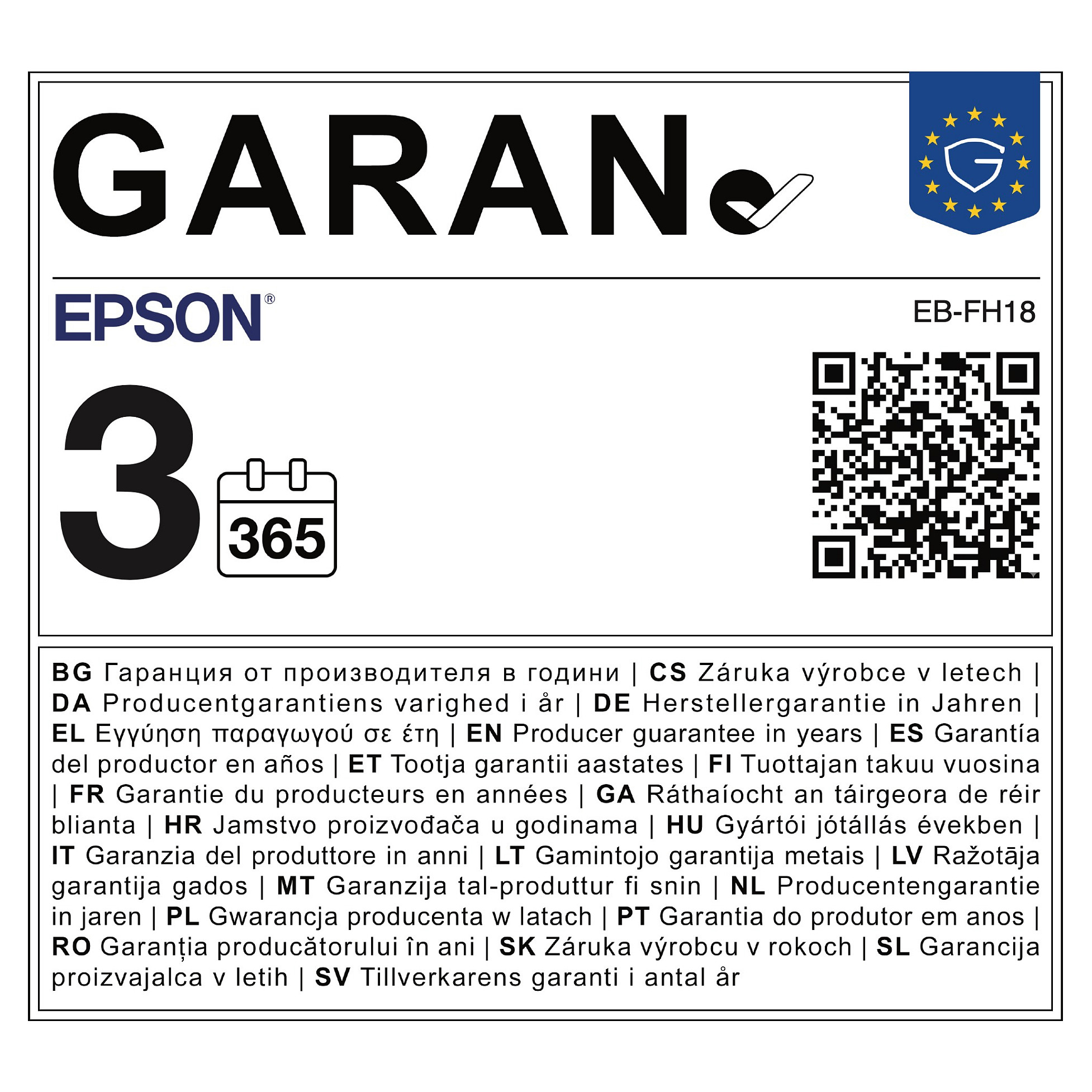 Projektor EPSON EB-FH18 (puna visoka rezolucija, 4100 lumena, 304-inčni prikaz)-16