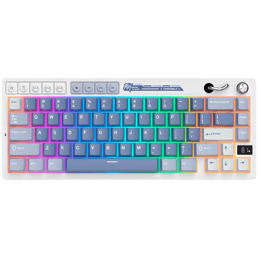 Gaming tipkovnica ROYAL KLUDGE RK M65 (Ocean Blue, Cream Switch, US)-0
