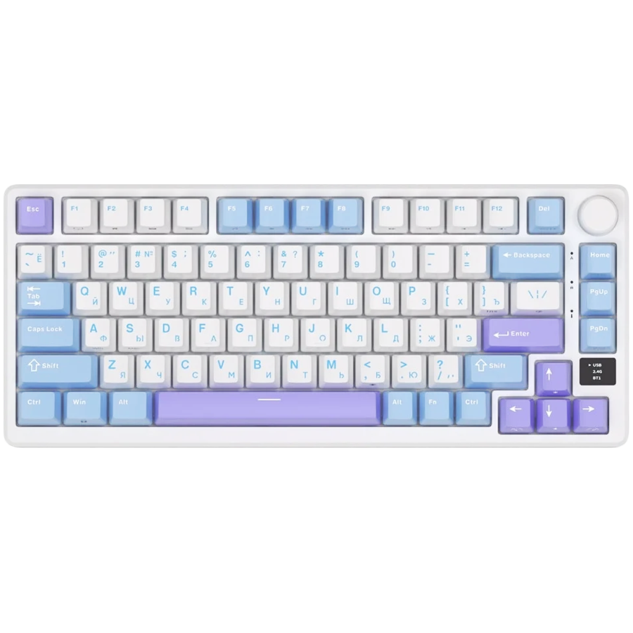 Gaming tipkovnica ROYAL KLUDGE RK-M75 (Taro Milk, K Silver Switch, US)-0