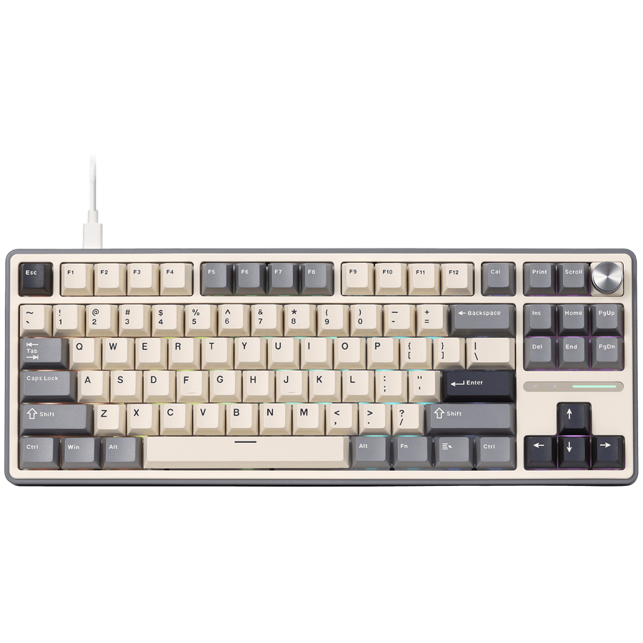 Gaming tipkovnica ROYAL KLUDGE R87 Pro (Half Grey, Brown Switch)-0