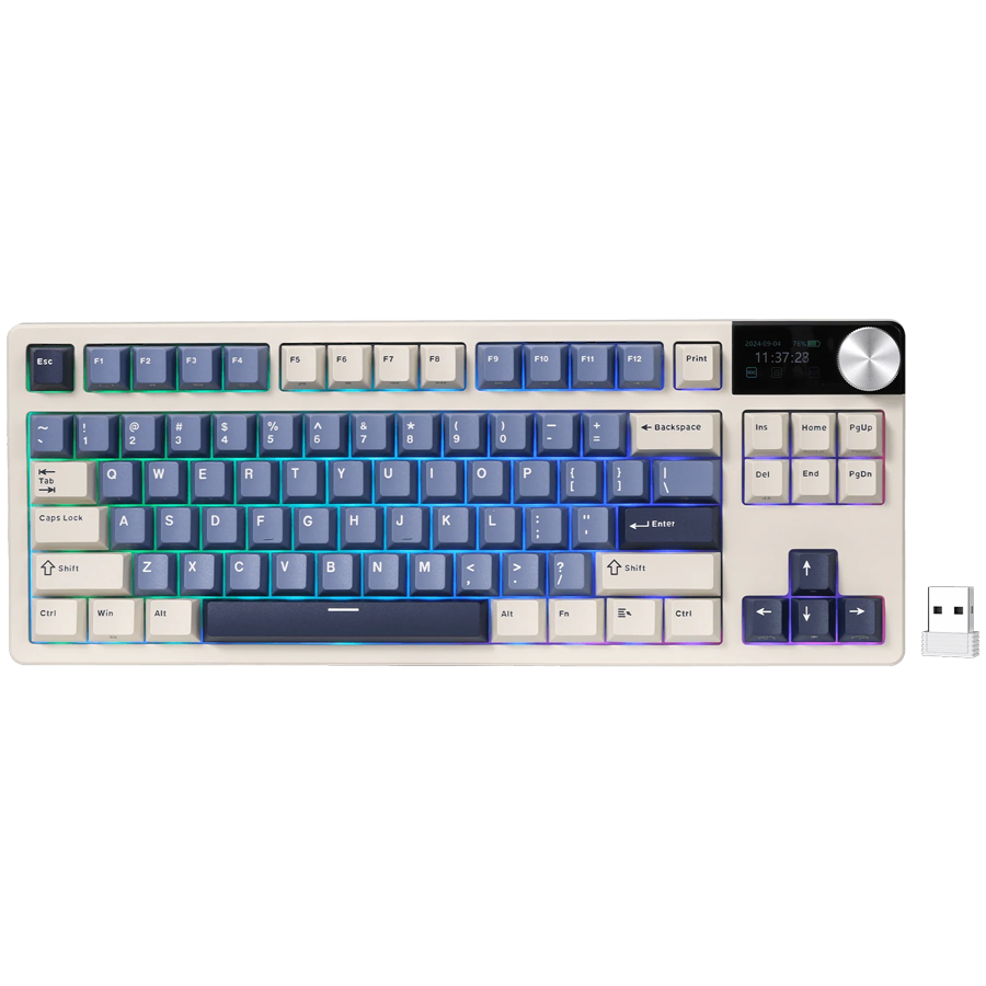 Gaming tipkovnica ROYAL KLUDGE RK-S85 (Horizon Blue, Beige Switch, US)-0