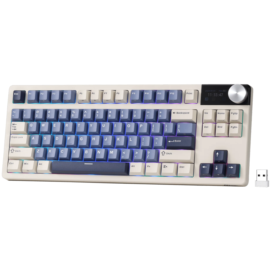 Gaming tipkovnica ROYAL KLUDGE RK-S85 (Horizon Blue, Beige Switch, US)-1