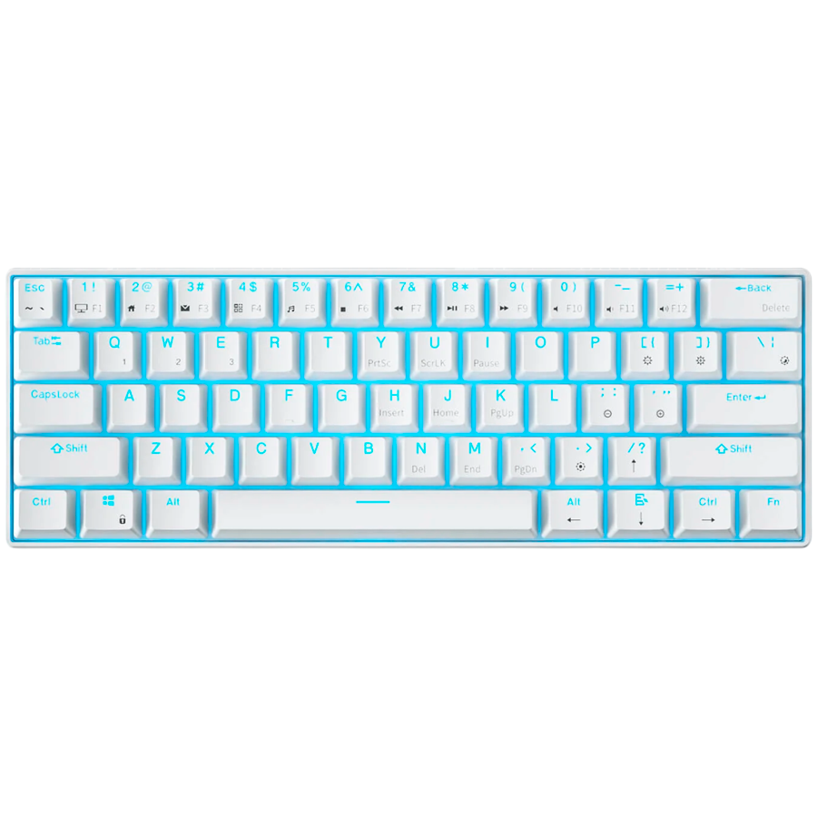 Mehanička tipkovnica ROYAL KLUDGE RK61 (60%, bežična, bijela, Red Switch, US)-0