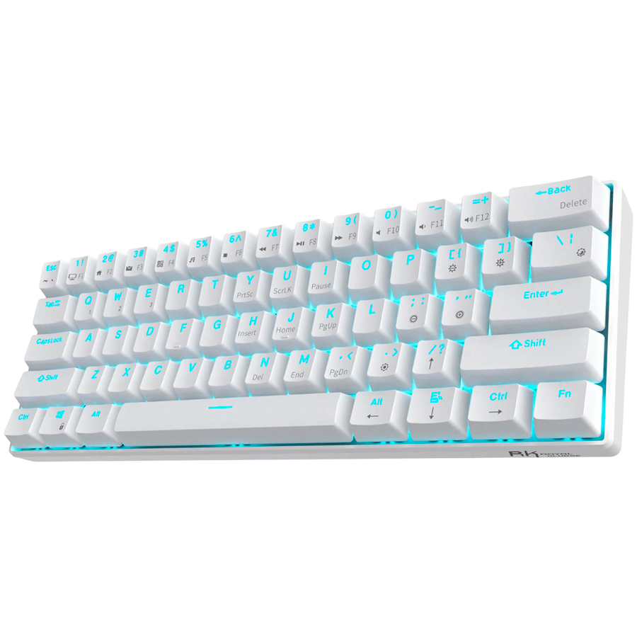 Mehanička tipkovnica ROYAL KLUDGE RK61 (60%, bežična, bijela, Red Switch, US)-1