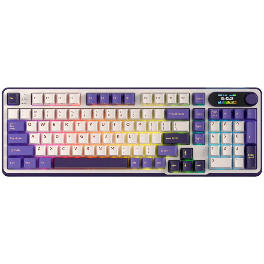 Mehanička tipkovnica ROYAL KLUDGE RK-S98 (Blackberry Mousse, Chartreuse Switch, US)-0