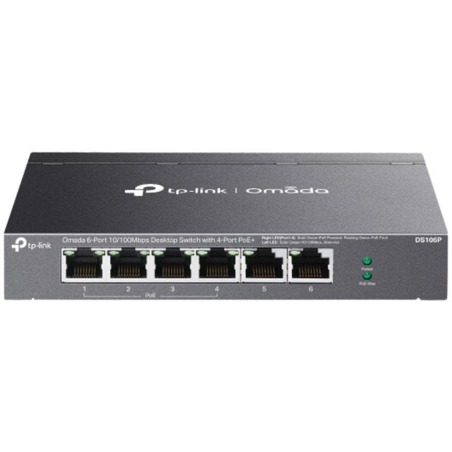 Switch TP-LINK DS106P 6-Port 10/100 Mbps s 4-Port PoE+-0