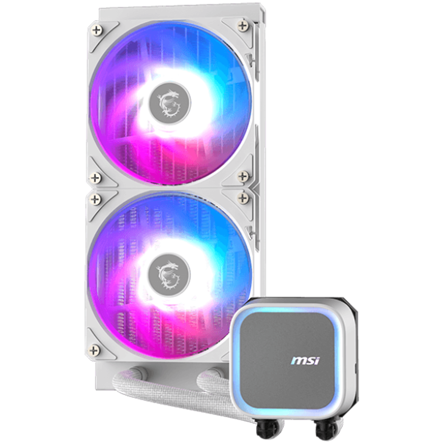 Hladnjak MSI MAG CORELIQUID A13 240 WHITE (2x120mm, ARGB, Intel LGA 1700/1851, AMD AM5/AM4)-1