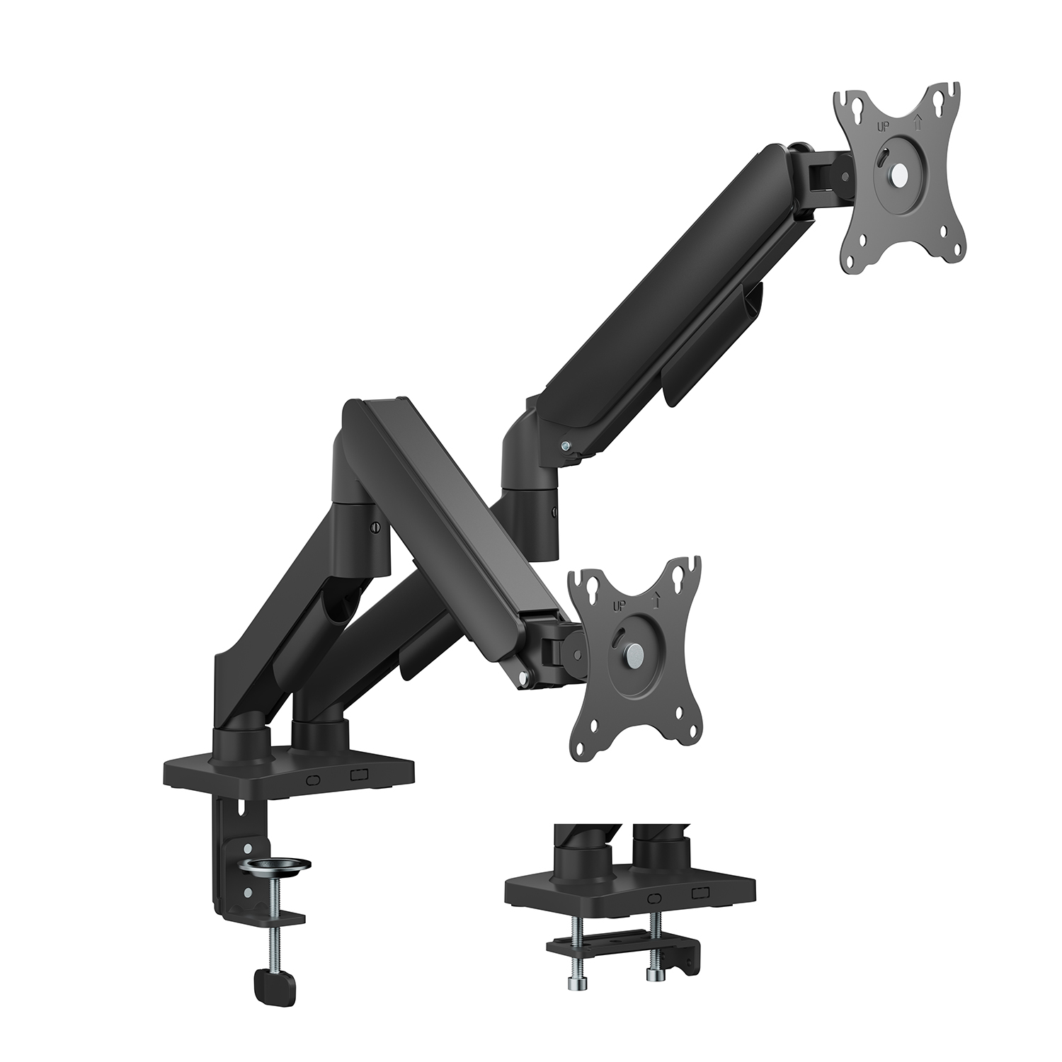 Stolna ručka BIT FORCE BRACKET DMA-32-2M nagibno-okretna za 2 monitora (17“-32“, nosivost 9kg, VESA 75x75, 100x100)