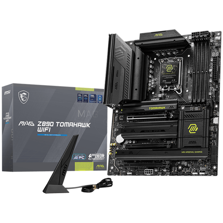 MBO MSI MAG Z890 TOMAHAWK WIFI (LGA 1851, DDR5 do 9200MHz, 3x PCIe x16, 4x M.2, 4xUSB 2.0, 4xUSB 5Gbps A, 3xUSB 10Gbps A, 1xUSB 10 Gbps C, 1xUSB 20Gbps C, 1x HDMI, 2x Type-C DP, 5G LAN, 7.1 Audio)-0