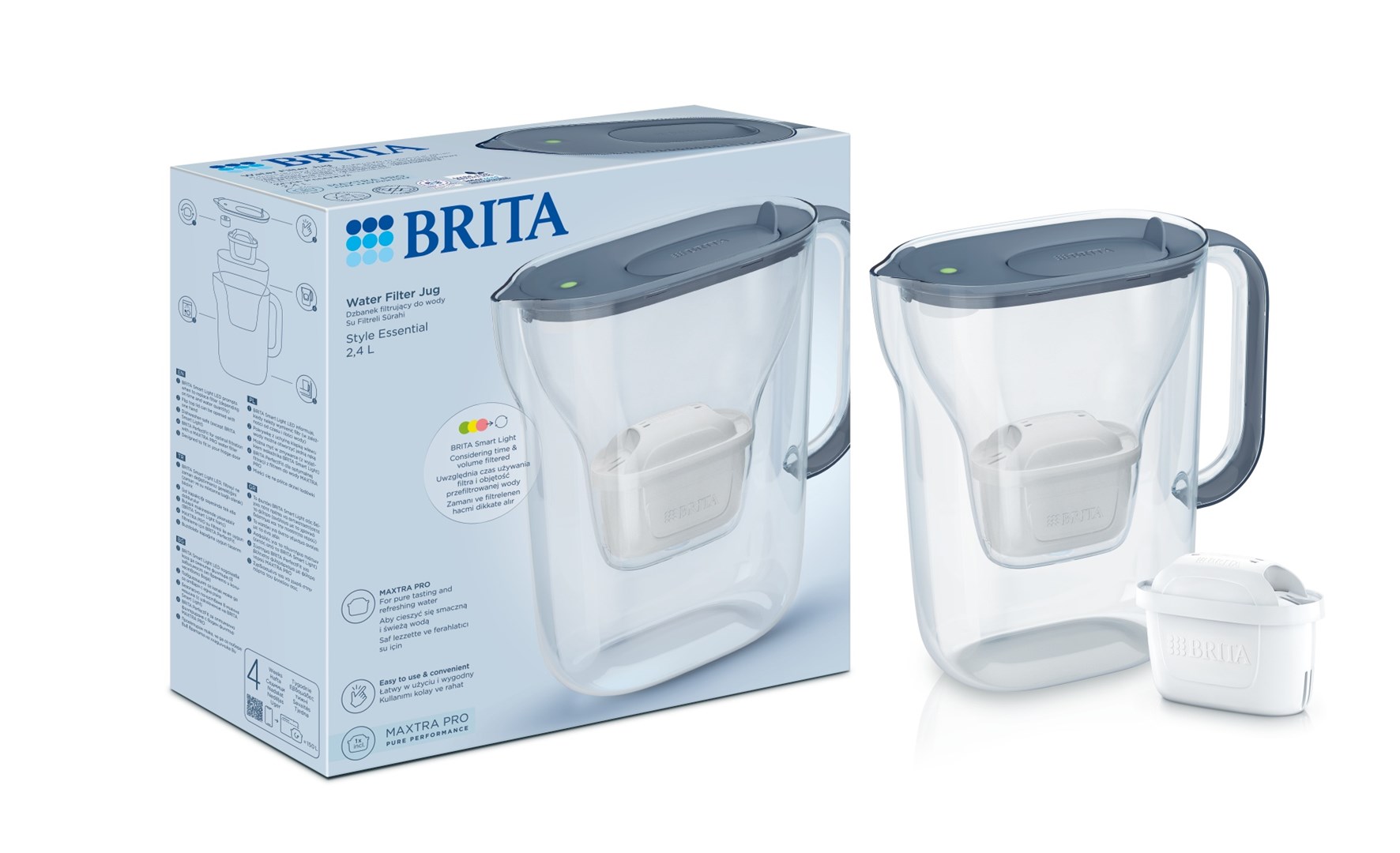 Filter jug BRITA Style Essential+1 Maxtra Pro graphite-2