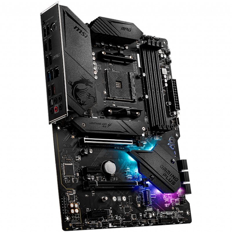 Main Board MSI MPG B550 GAMING PLUS (am4, 4xddr4, 1xpci-e x16, 2xpci-e x1, 2xm.2, 6xsata3, hdmi, dp, atx)-1