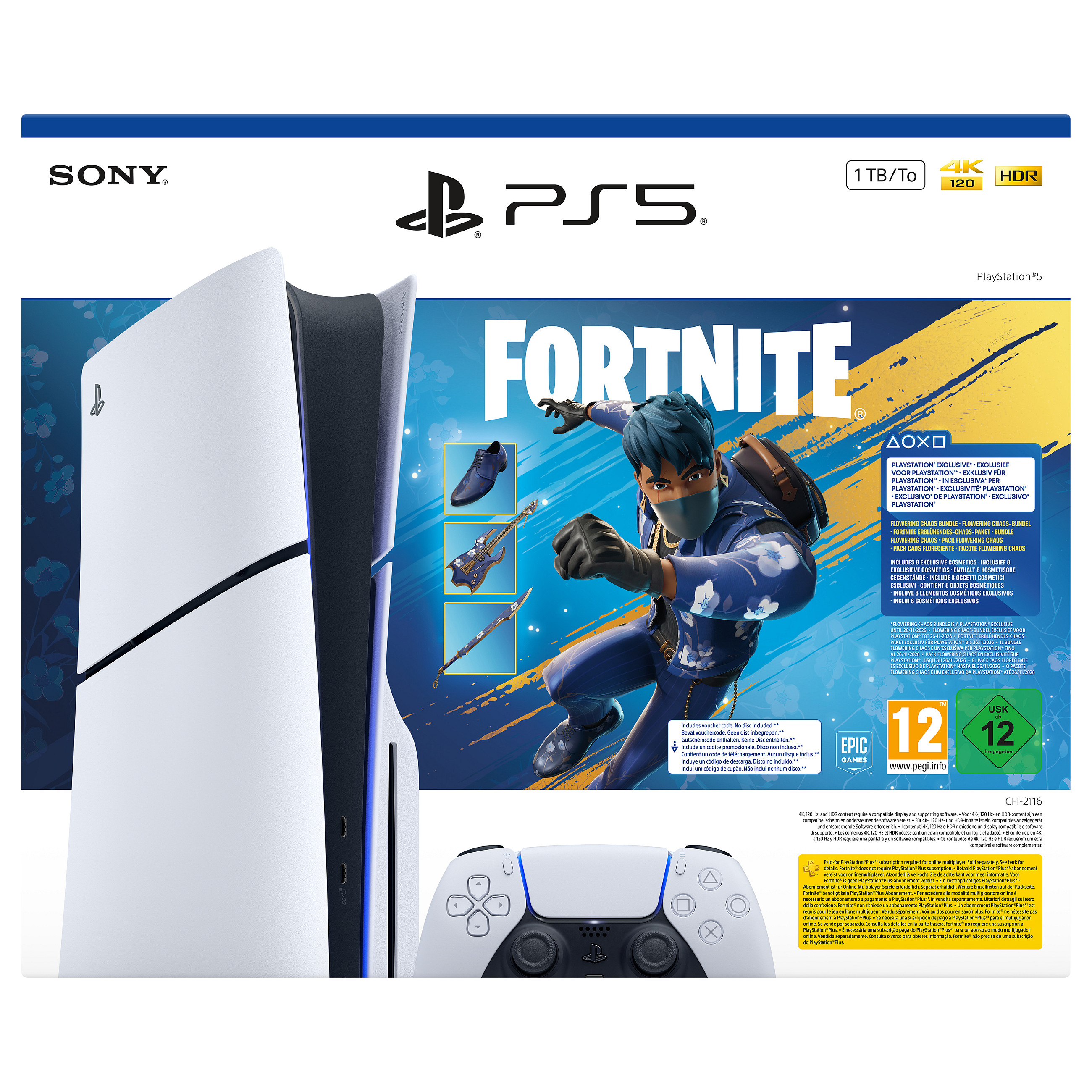 Sony PlayStation 5 Slim Console + Fortnite Blooming Chaos-1