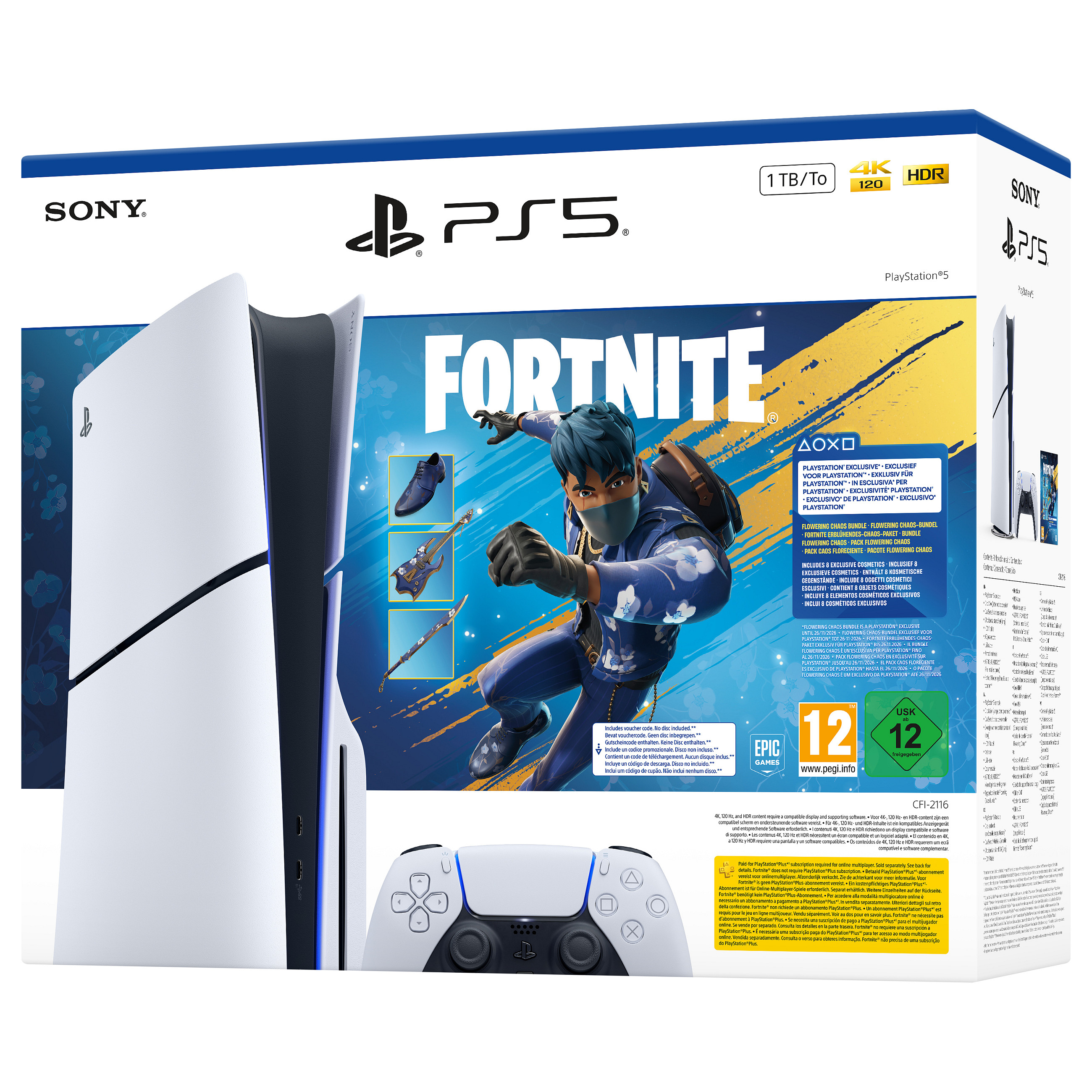 Sony PlayStation 5 Slim Console + Fortnite Blooming Chaos-4