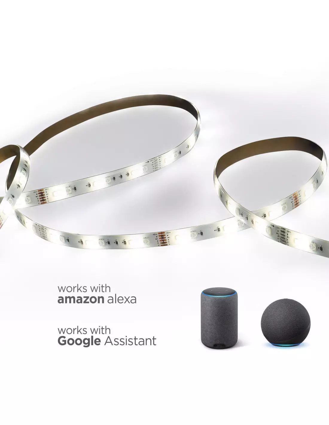 LED traka KSIX smart, 5 metara, podrezivanje, 1000 lumena, CCT bijela, daljinski-2