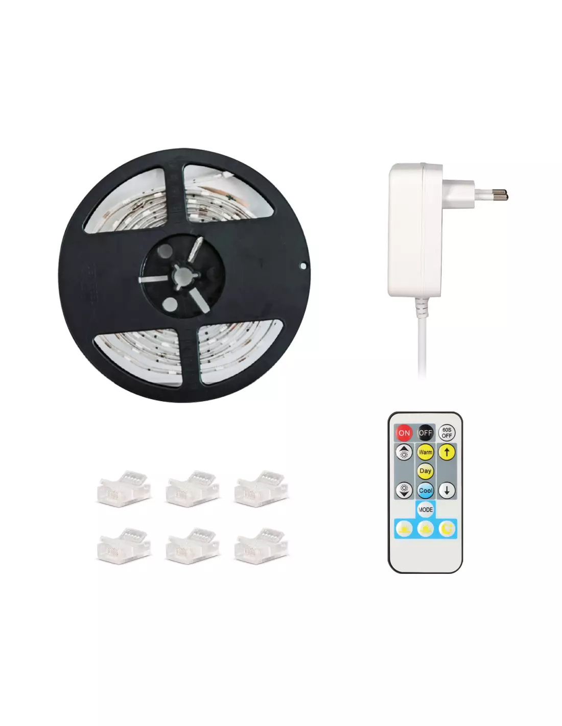 LED traka KSIX smart, 5 metara, podrezivanje, 1000 lumena, CCT bijela, daljinski-1