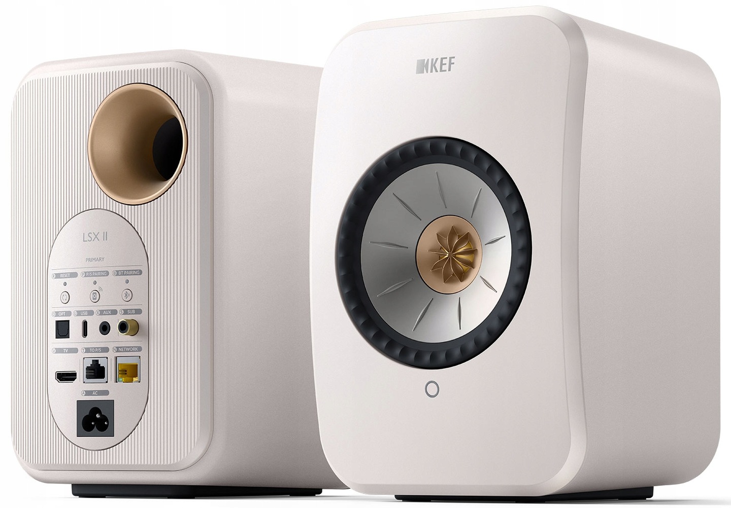 Zvučnici KEF LSX II Mineral White (Wi-Fi, Bluetooth, par)-1