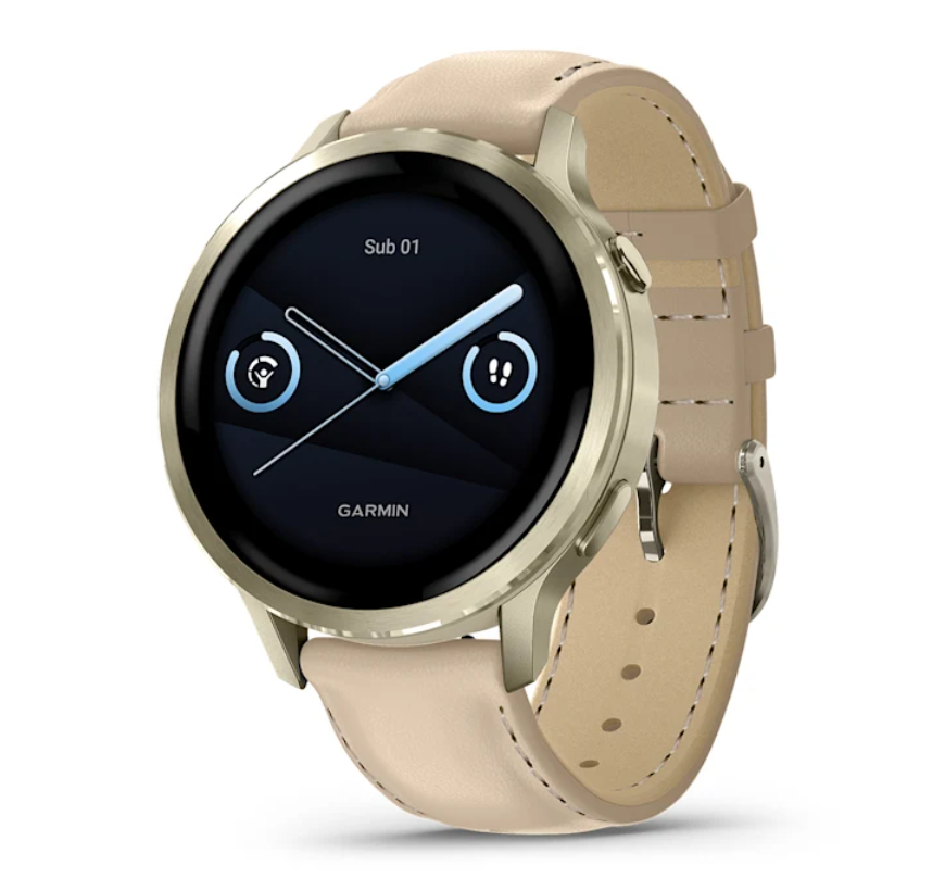 Pametni sat GARMIN Venu 4 41mm Beige/ Lunar gold leather, 010-03013-03-0